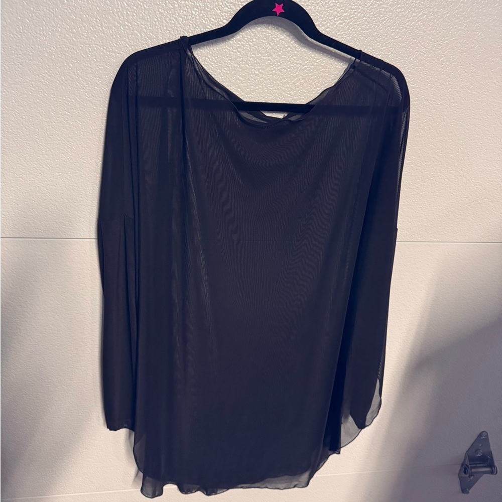 Mesh Long Sleeve Layering Top